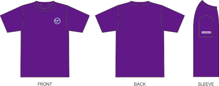 ザンジバルTシャツ紫